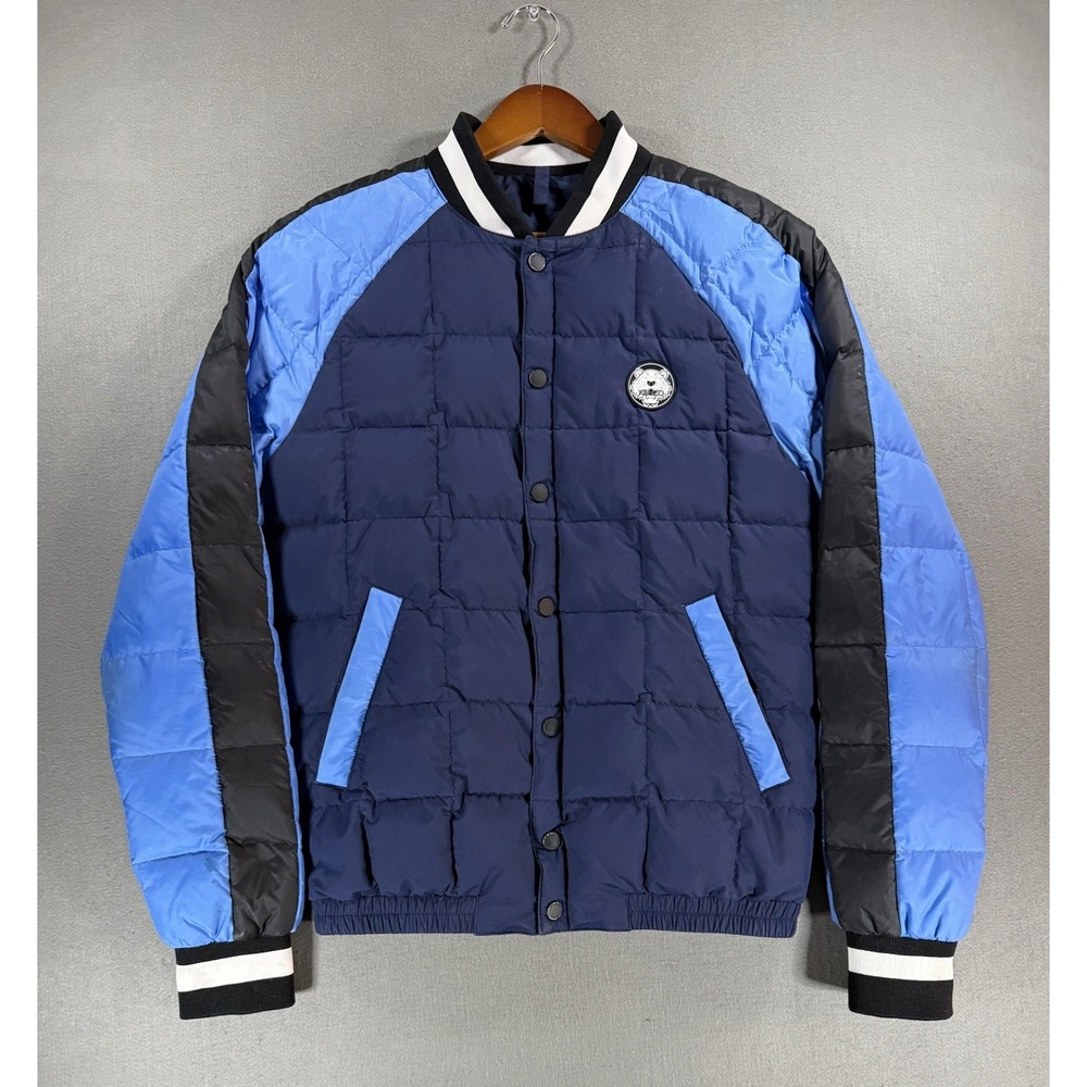 Kenzo Paris Down Puffer Bomber Jacket In Blue Mens Size XS Quilted